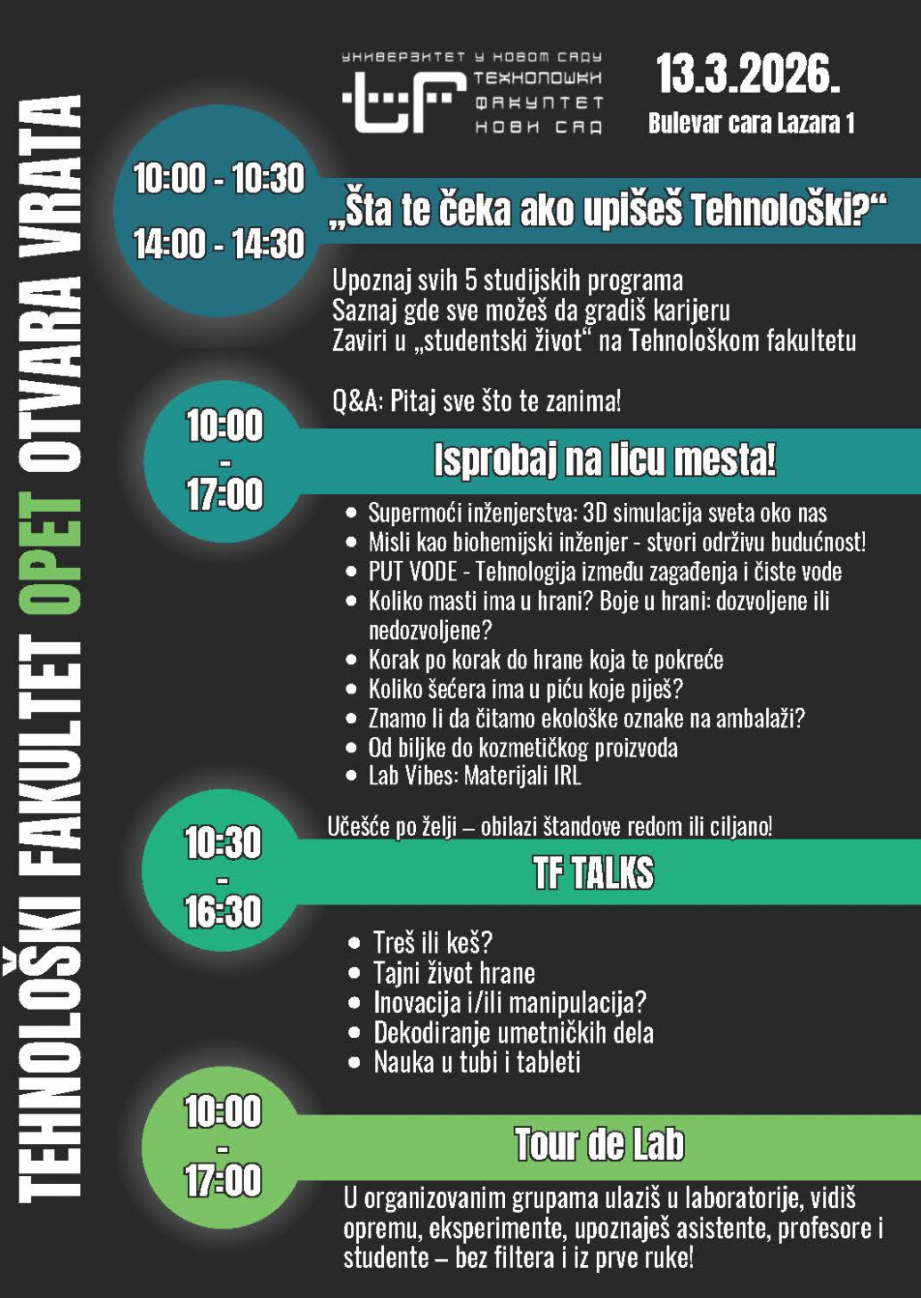 Технолошки факултет отвара своја врата