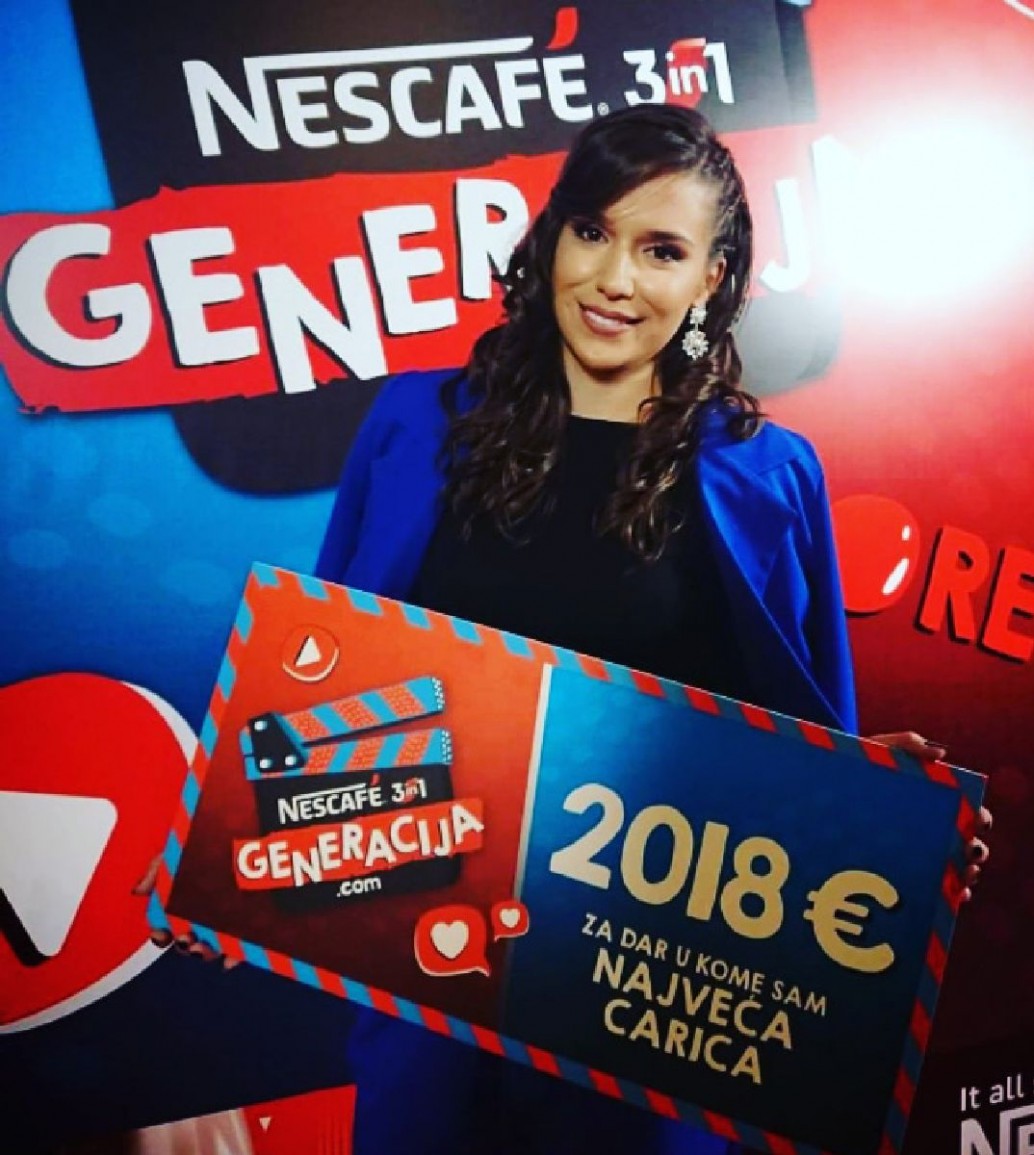 Оља Шовљански победник конкурса Nescafe 3in1 Генерација 2018