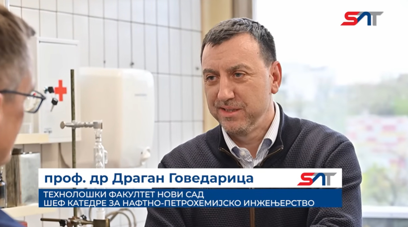 Проф. др Драган Говедарица, шеф Катедре за нафтно-петрохемијско инжењерство, учествовао је као гост у емисији САТ