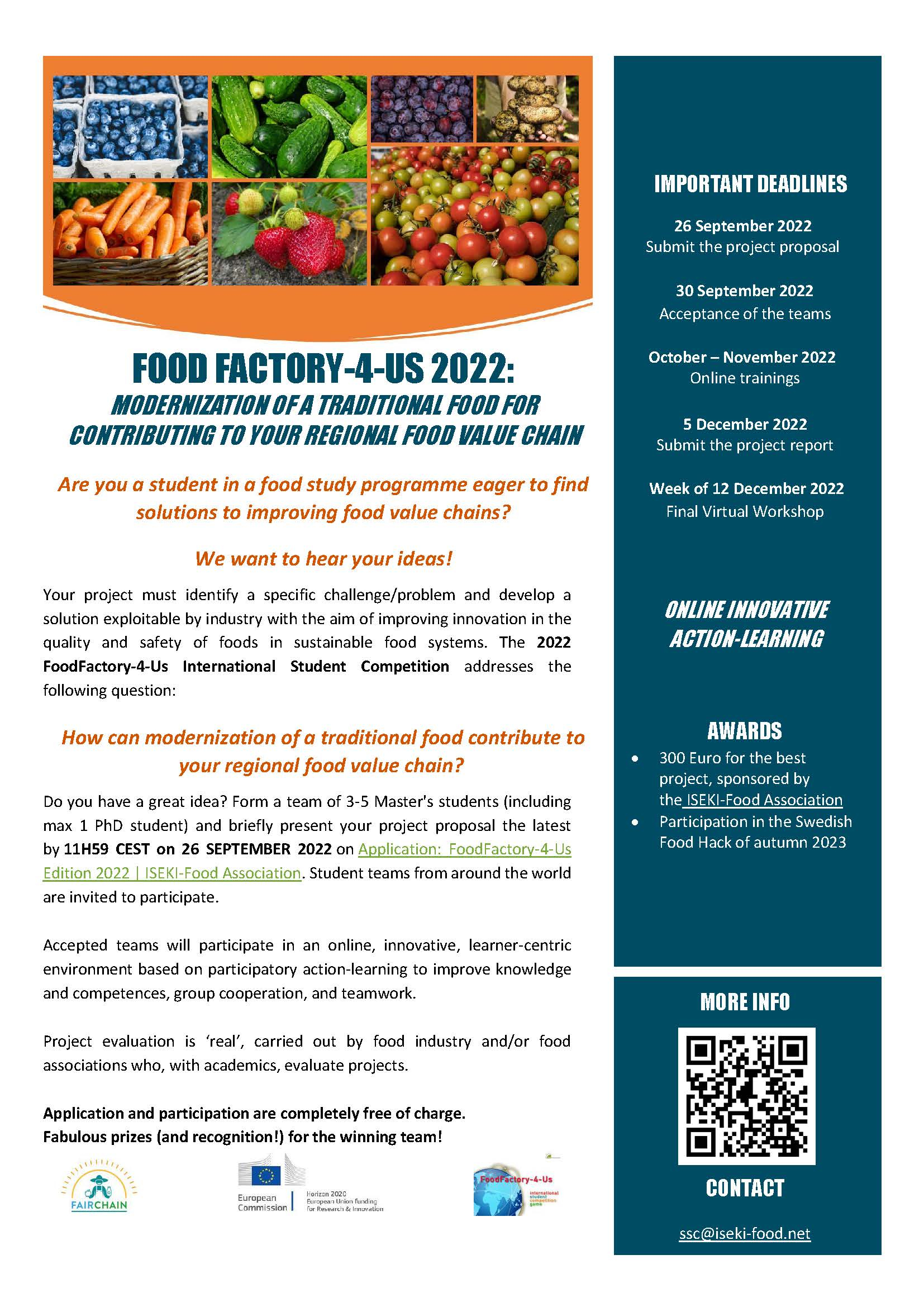 Отворене пријаве за такмичење са темом о модернизацији традиционалне хране